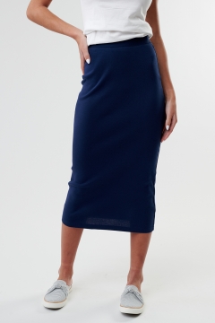Elastic Waist Pencil Skirt